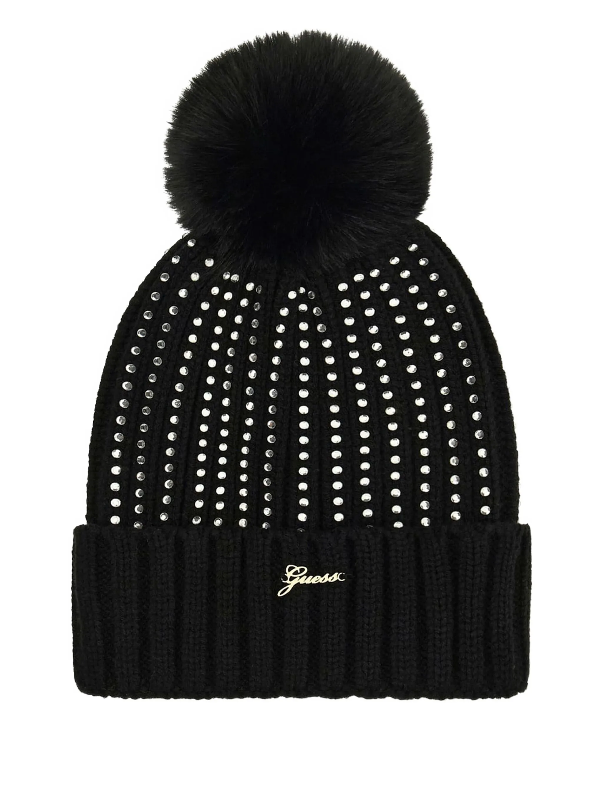 

Шапка бини с помпоном Guess Kids, черный