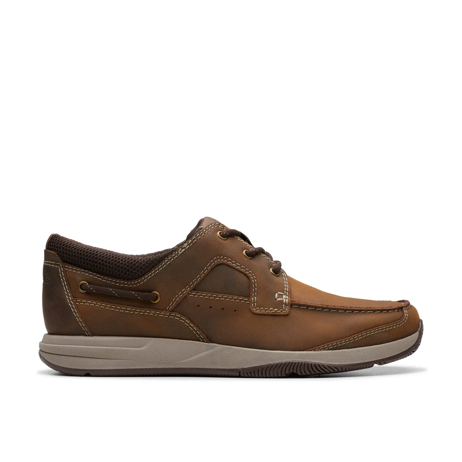 Повседневные ботинки на шнуровке Clarks из кожи, коричневый