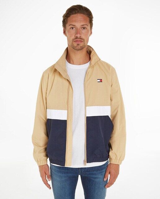 

Мужская куртка с цветными блоками на молнии Tommy Jeans, коричневый