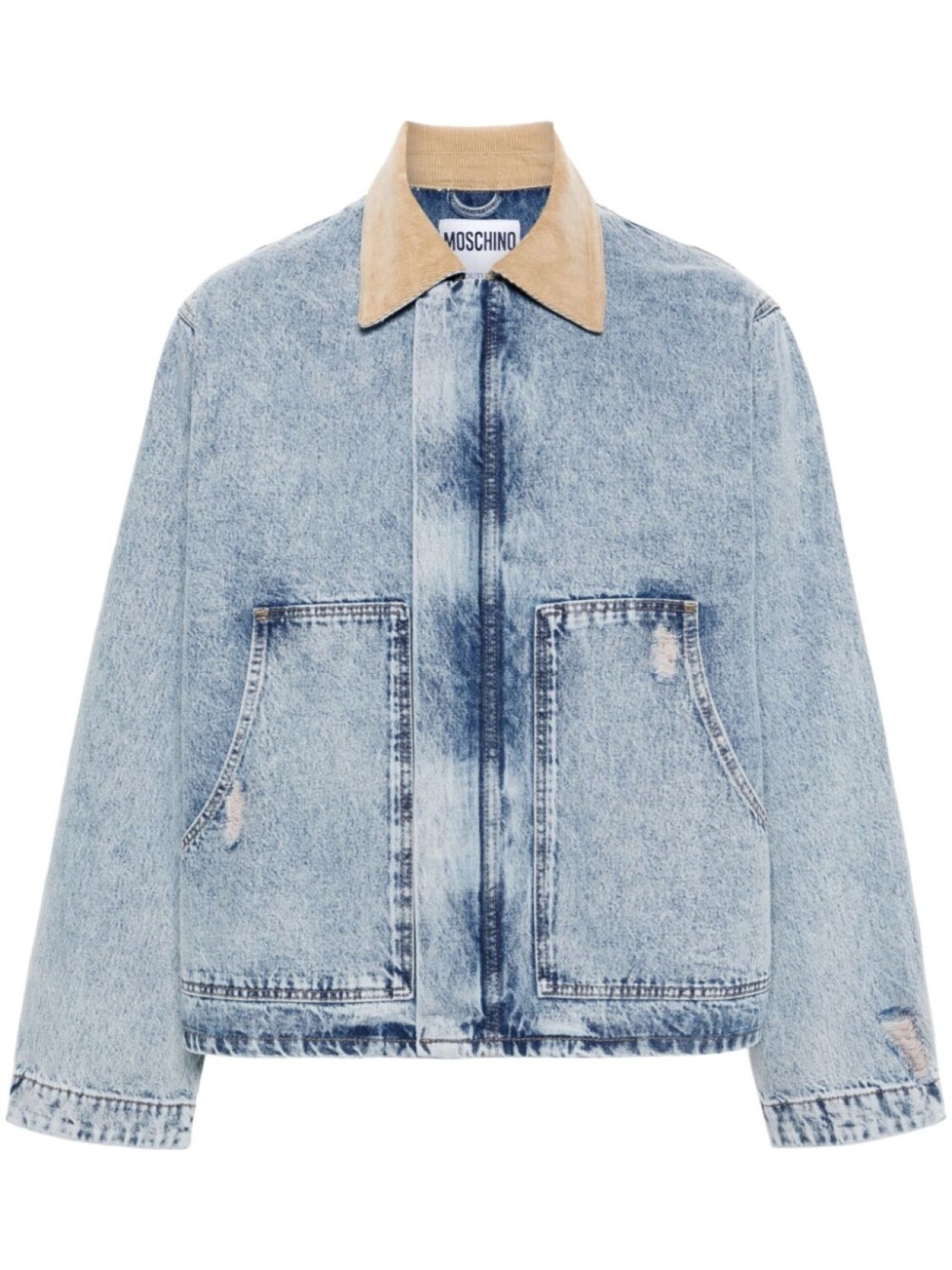 

Moschino джинсовая куртка с вельветовым воротником, синий