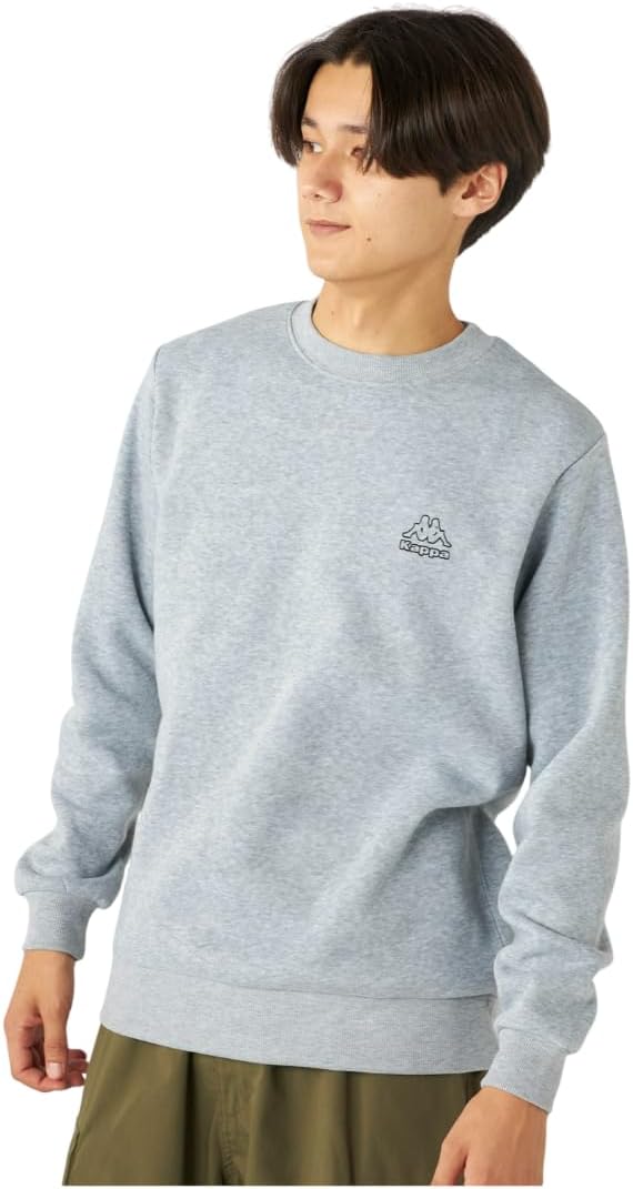 

Толстовка Kappa, мужская, на флисовой подкладке, с круглым вырезом, легкая, светло-серый