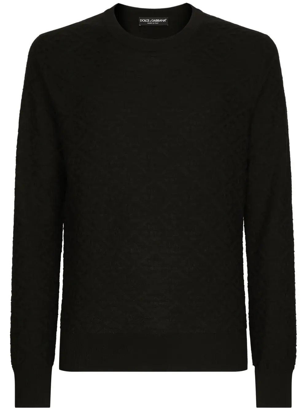 

Шелковый джемпер с узором в ромб DOLCE & GABBANA, черный