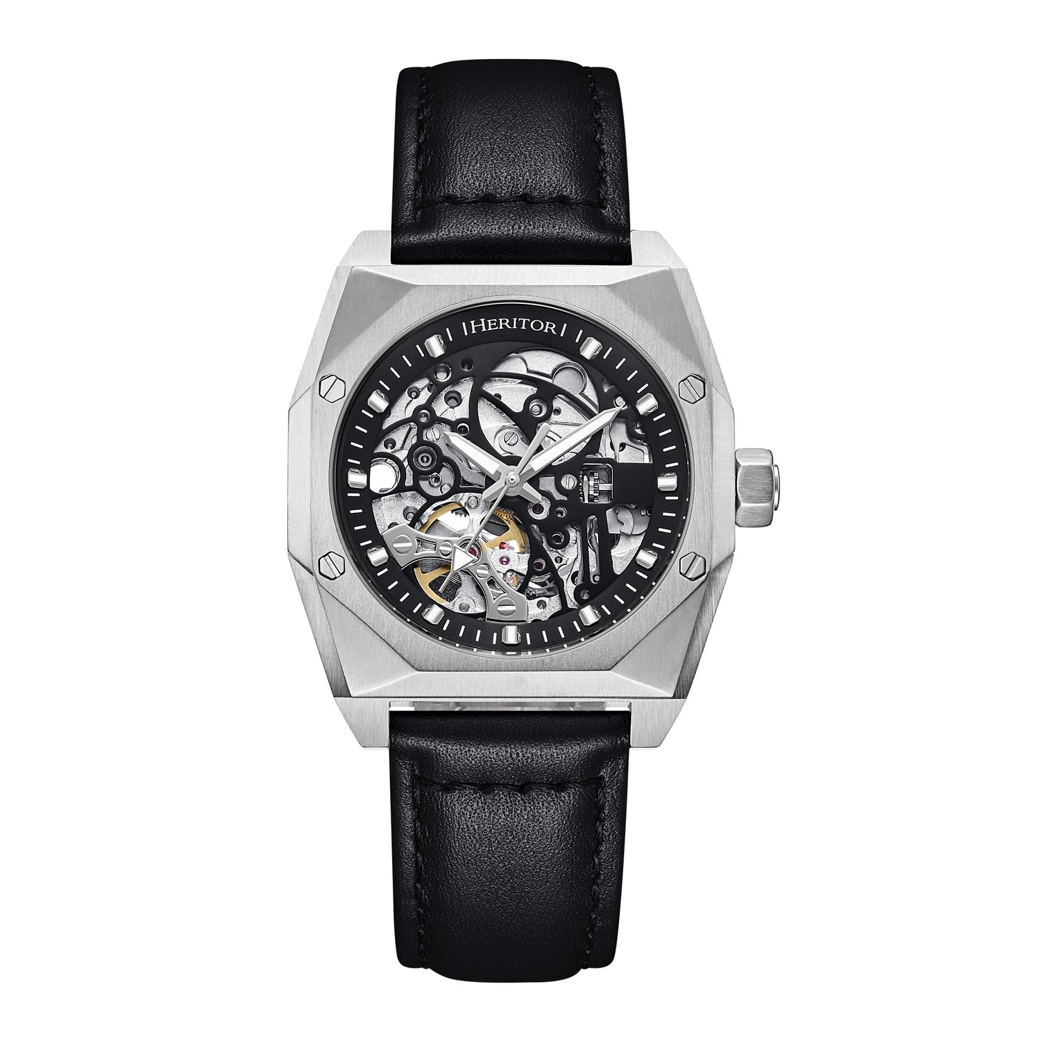 

Часы Elliott с кожаным ремешком Heritor Automatic, черный