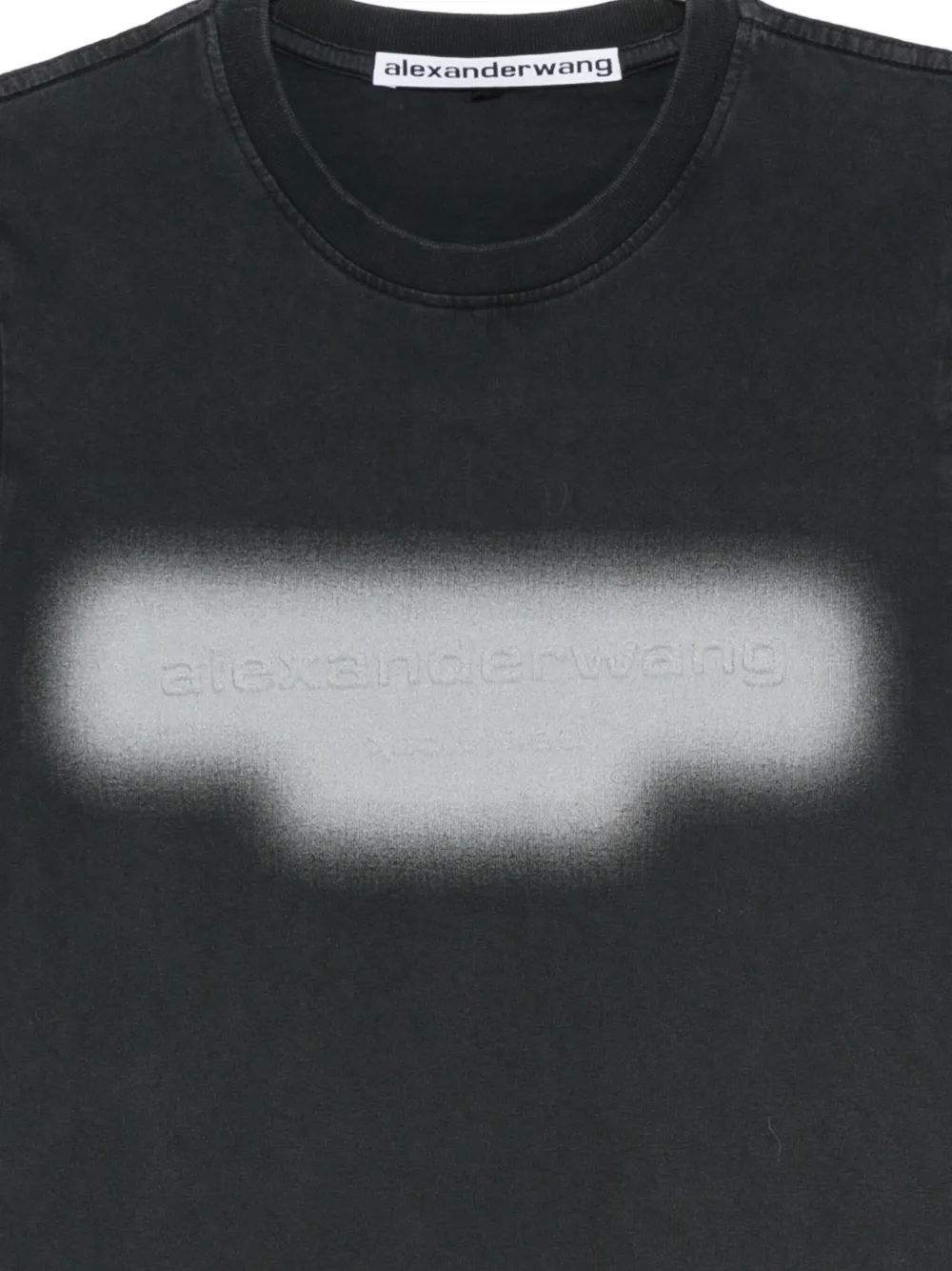 Футболка с тиснёным графическим принтом Alexander Wang, черный — фото 3