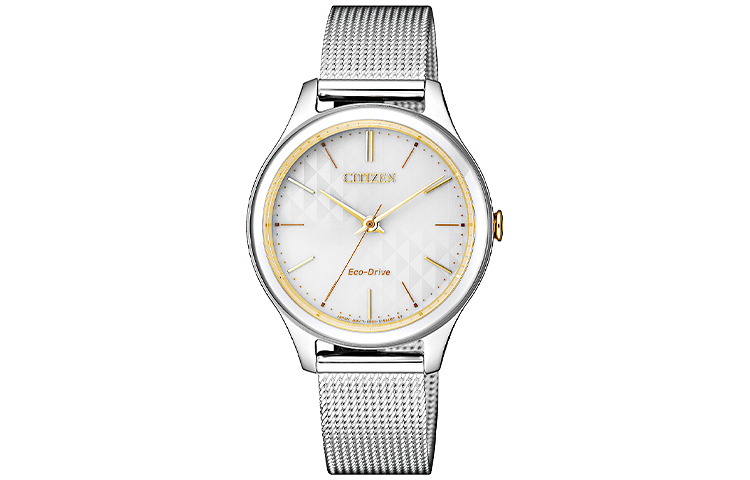 

CITIZEN Часы Ecology Drive Collection Solar Quartz Movement Steel Strap Watch Women's Watch White Dial EM0504 81A, White Dial Silver Strap