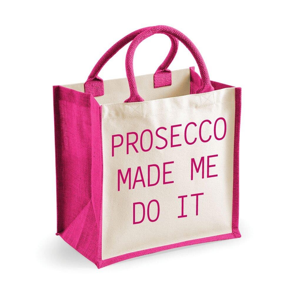 

Средняя джутовая сумка Prosecco Made Me Do It Розовая сумка Friend 60 SECOND MAKEOVER, розовый