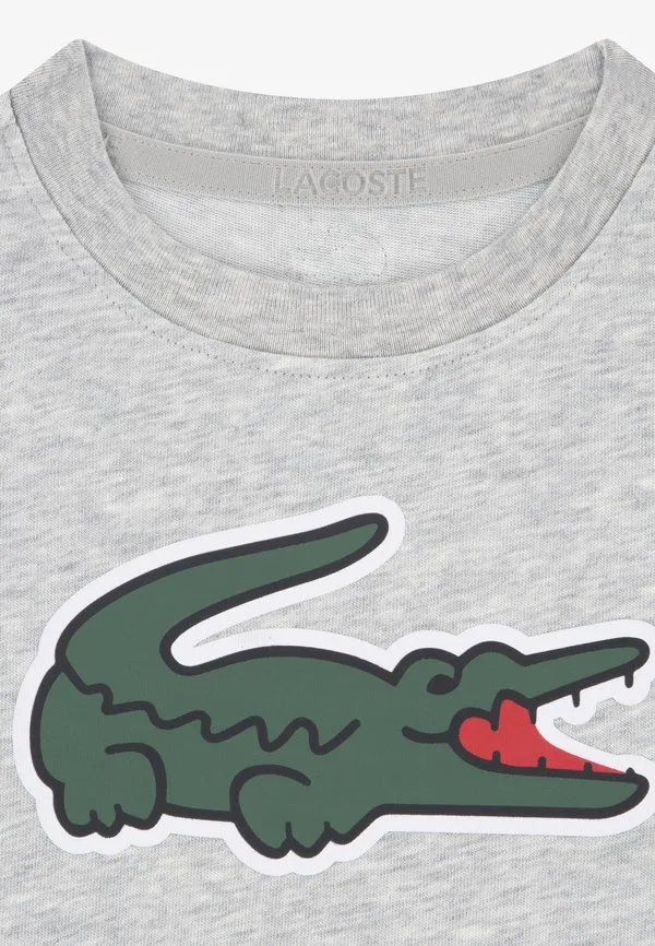 Спортивная футболка унисекс с принтом Lacoste, Argent Chine Heather — фото 3
