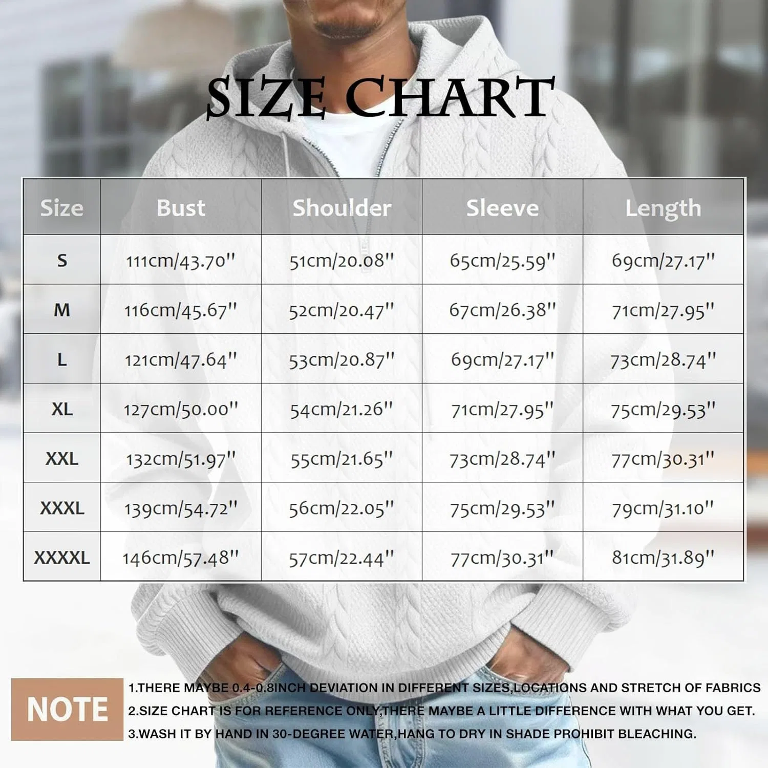 Мужская худи с четверть-застежкой, легкая, с капюшоном и карманом, Grey — фото 3