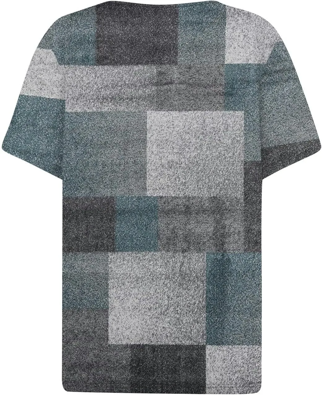 Женская блузка, летняя с коротким рукавом и V-образным вырезом, Casual, свободный крой, S-3XL — фото 4