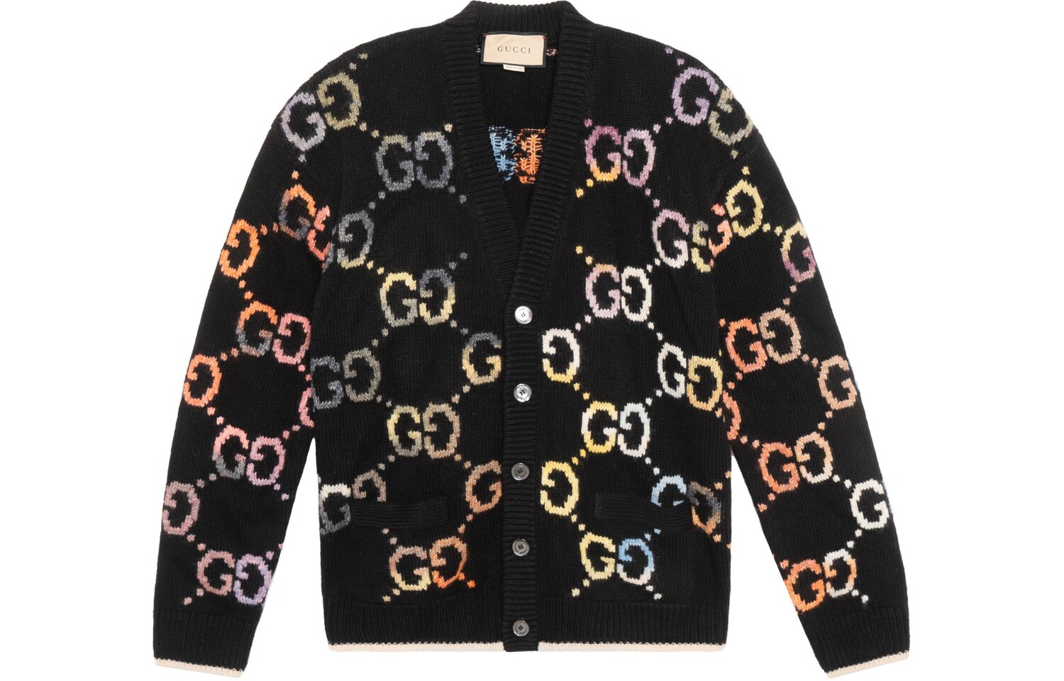 

Кардиган мужской Gucci с вышивкой логотипа, черный