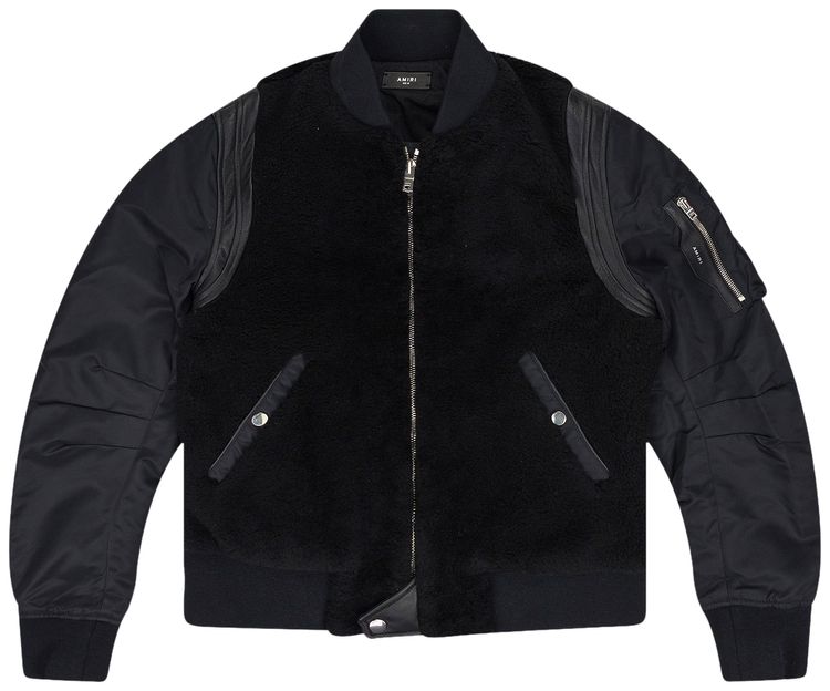

Куртка-бомбер Amiri из овчины, черная