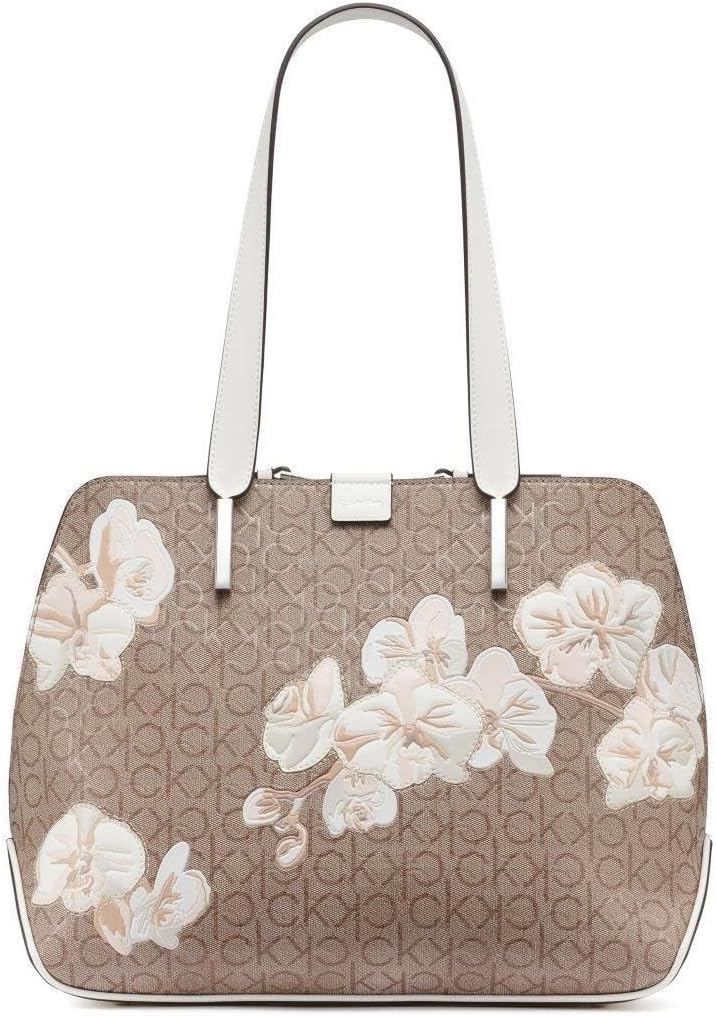

Женская сумка-тоут Calvin Klein Audrey с тремя отделениями, Almond Floral Emboss