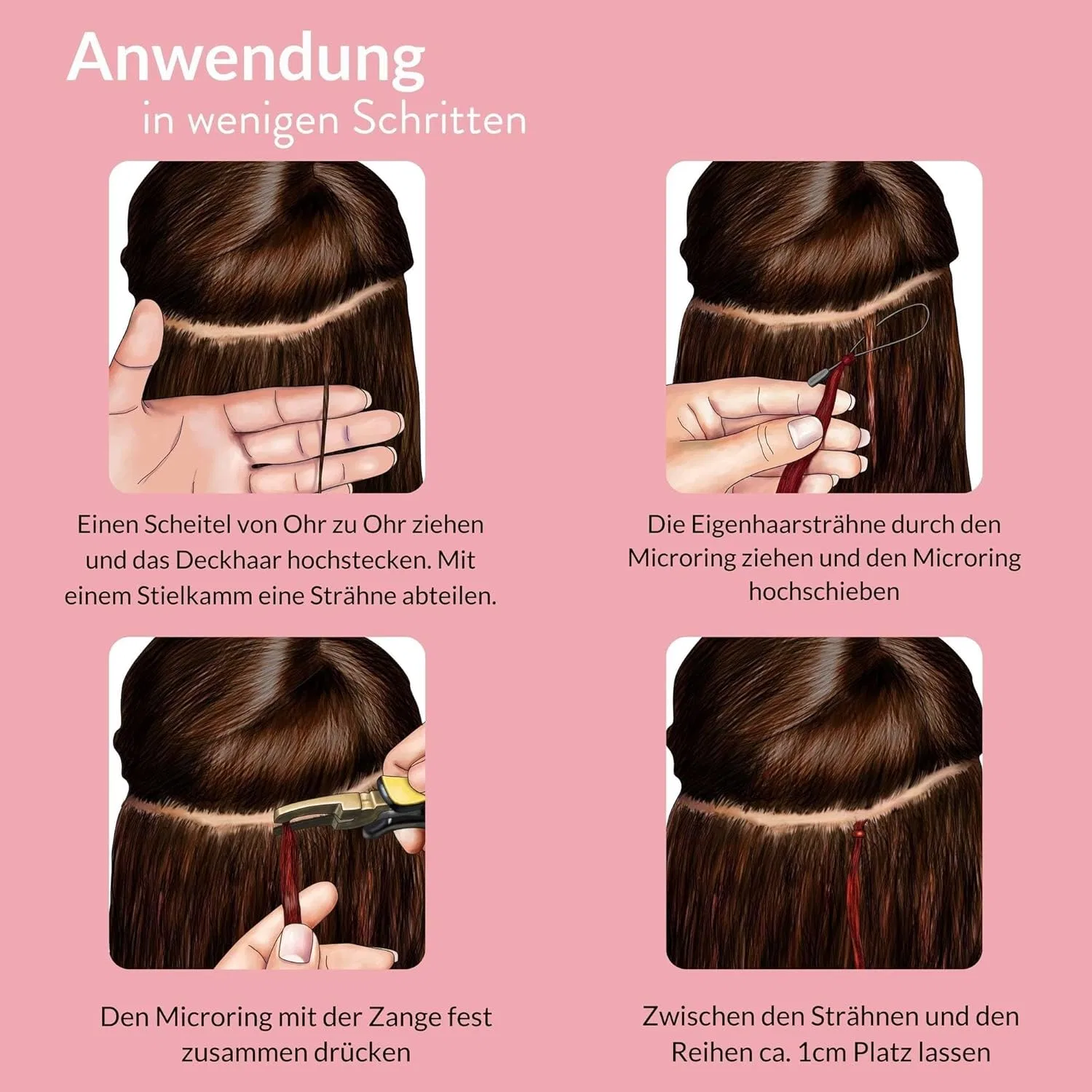 Наращивание волос Micro Ring Extensions Real Hair от hair2heart Hair2Heart — фото 4