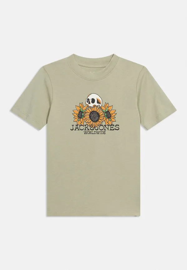 Футболка с принтом черепа jorcatskills ss cn sn jnr Jack & Jones Junior, Seagrass — фото 3
