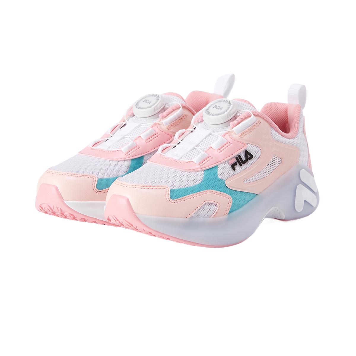 FILA KIDS Боа противоскользящие износостойкие низкие детские повседневные кроссовки FILA White/Blushing Plum Kids' — фото 4