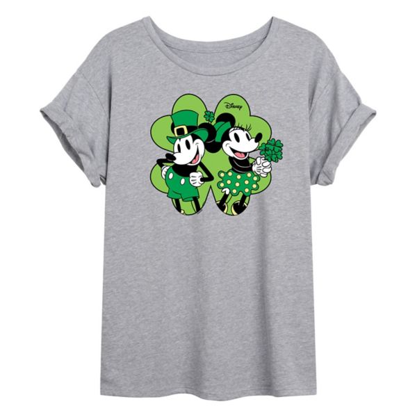 

Футболка оверсайз с клевером для подростков Mickey & Minnie Mouse Disney, серый