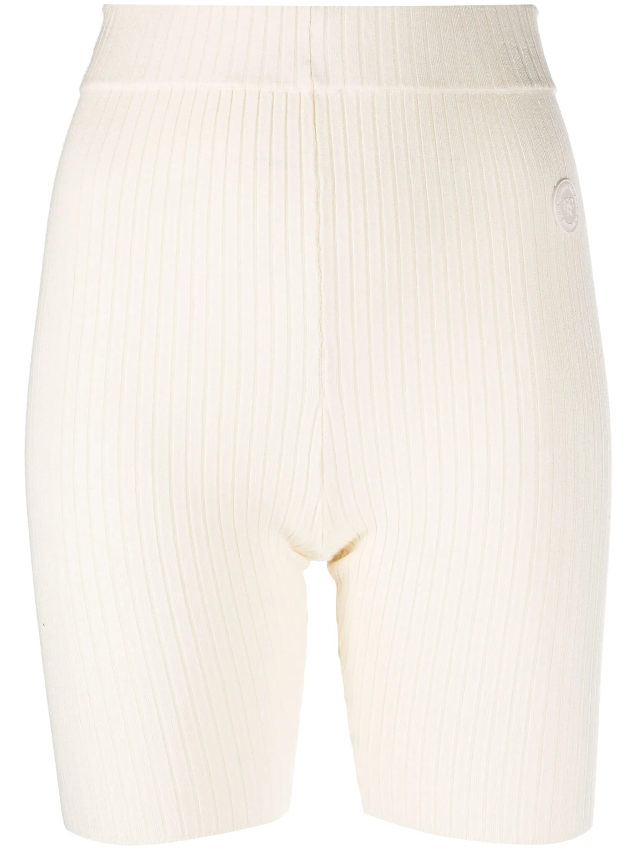 

Облегающие шорты с нашивкой-логотипом Sporty & Rich, белый