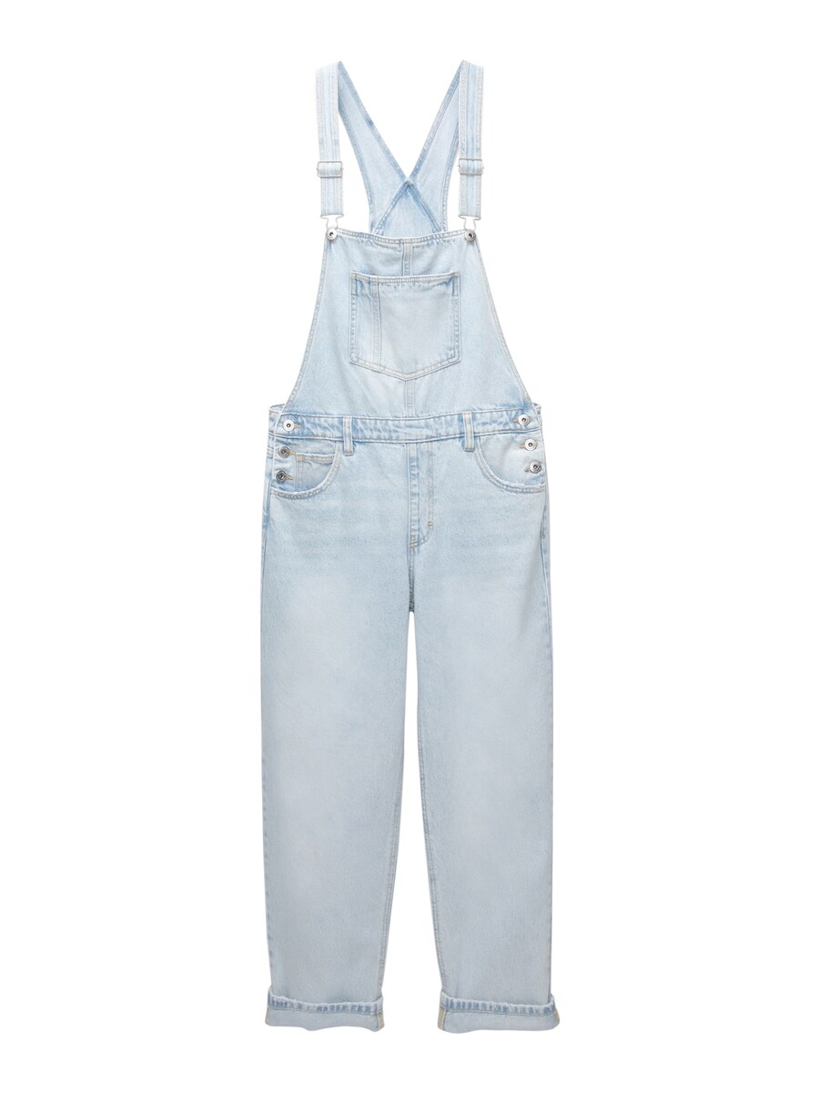 

Джинсовый комбинезон свободного кроя Pull&Bear, светло-голубой