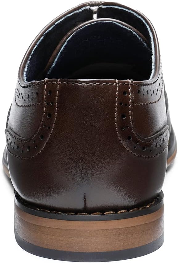 Туфли Bruno Marc Boy's Prince-K2 Classic Oxfords с крыловидным носком, темно-коричневый — фото 3