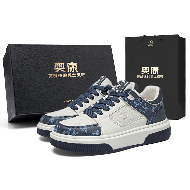 

Футболка Air Force One Series Low Top Skateboard Shoes Эксклюзивная Коробка AOKANG, Джинсово-Синий Перфорированный [Граффити Стиль]