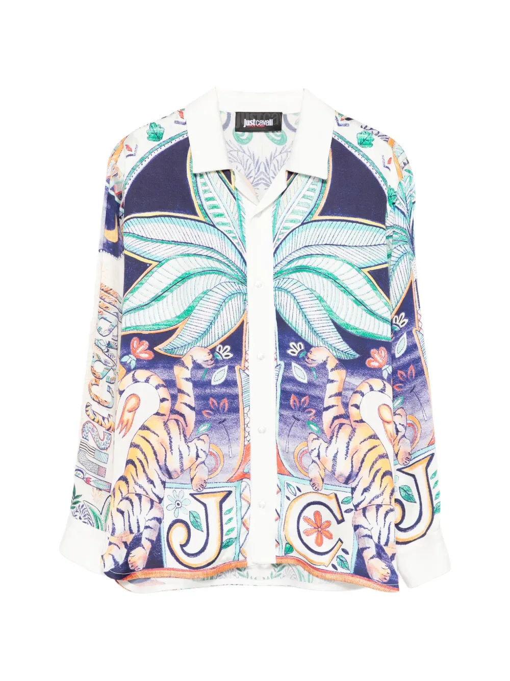 Рубашка с принтом Just Cavalli, белый