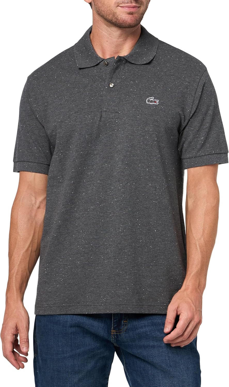 

Lacoste мужская классическая футболка поло мини-пике марль, Bitume Neps