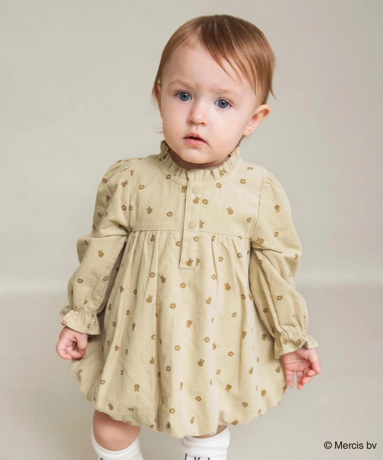 Детский комбинезон Miffy 70th Anniversary balloon coverall бежевый — фото 2