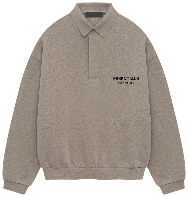 

Поло Fear of God Essentials Fleece Polo 'Heather Grey', серый