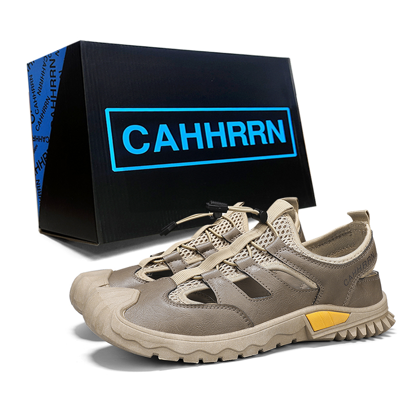 

CAHHRRN Противоскользящие противоударные треккинговые ботинки для мужчин черные, цвет Black