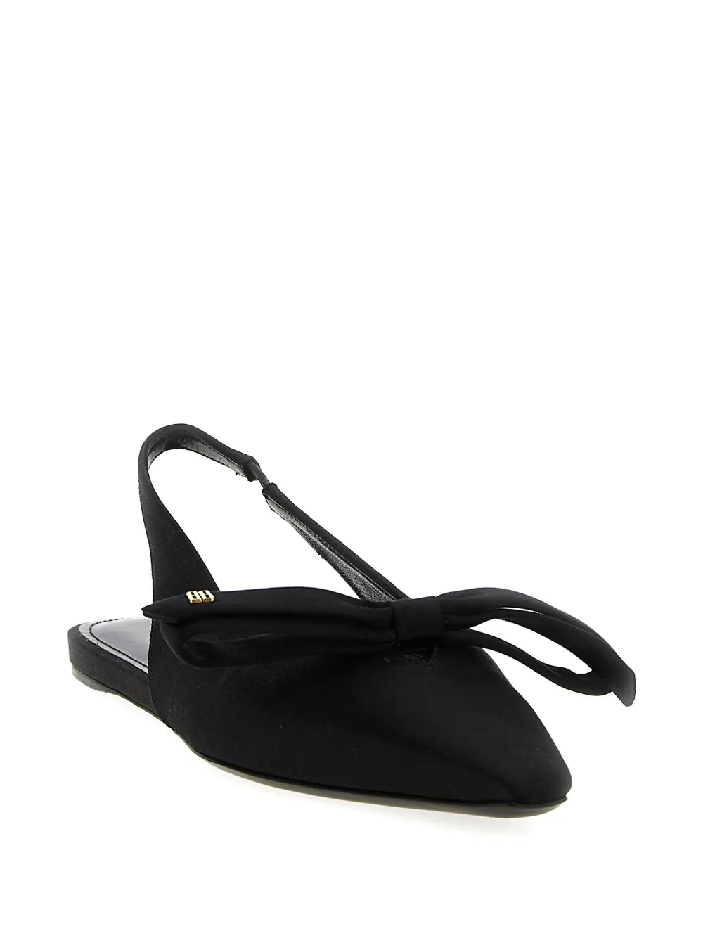 Балетки Nano Bow с ремешком на пятке BALENCIAGA, черный — фото 2