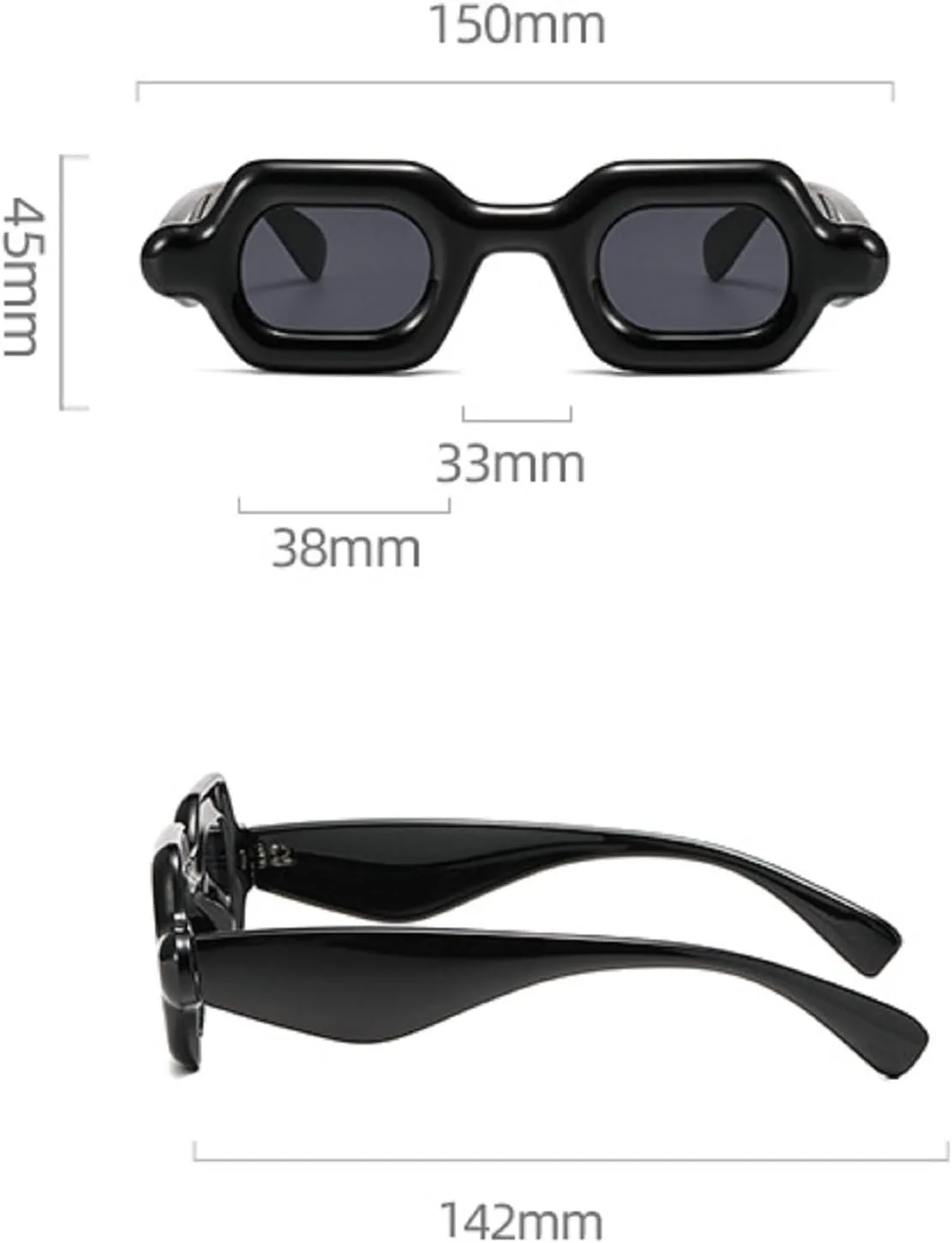 

Модные солнцезащитные очки в стиле Y2K, конфетные цвета, маленькие квадратные, женские, с широкими дужками, мужские, панк, градиентные, UV400, 247 Melrose, Blue