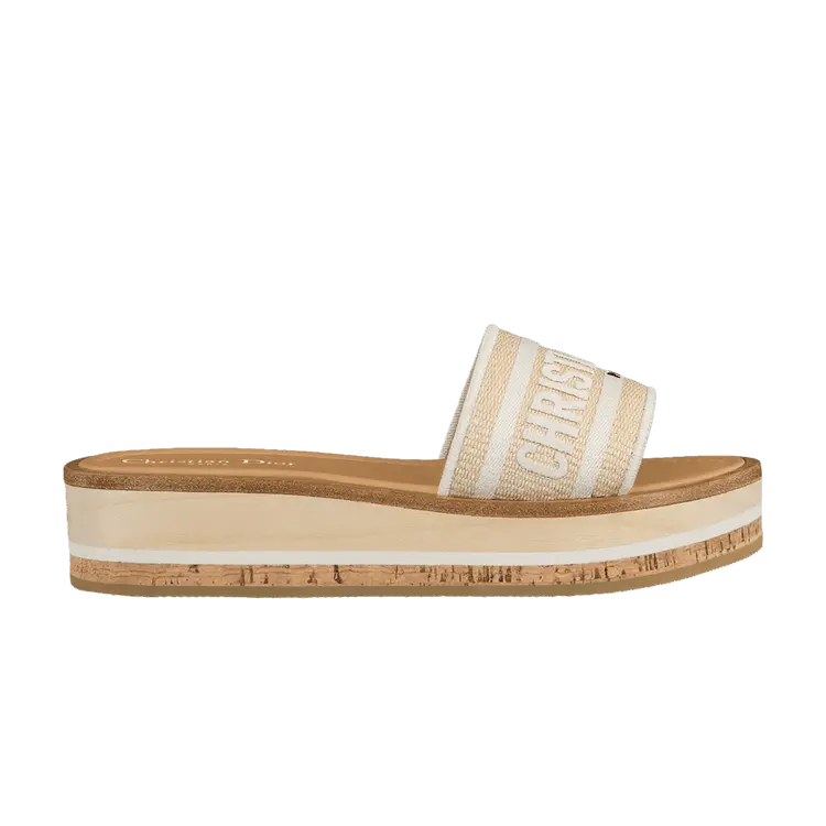 Кроссовки Dior Wmns DWay Slide Raffia, кремовый