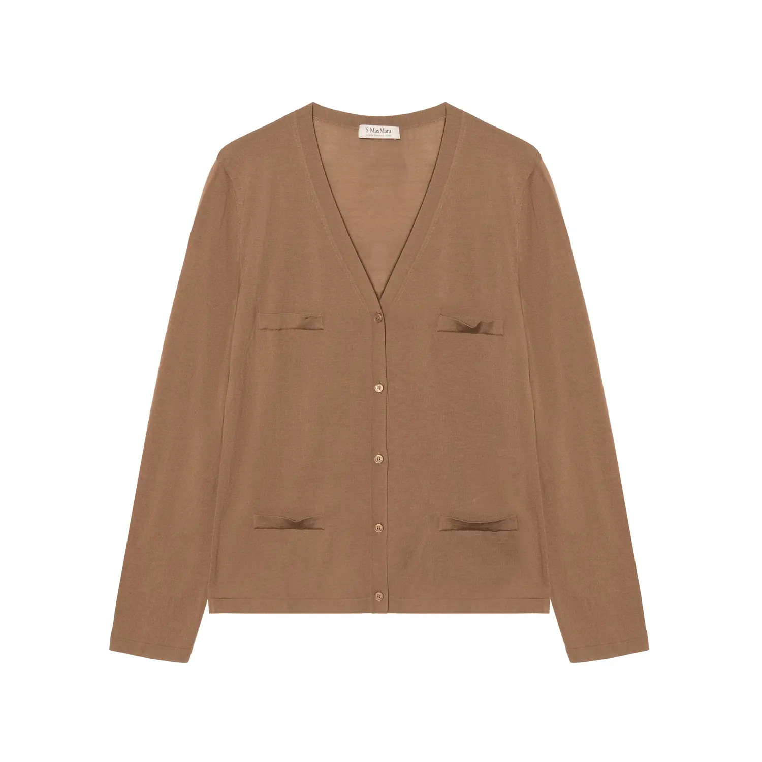 

Кардиган на пуговицах с v-образным вырезом 'S MAX MARA, коричневый