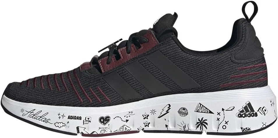 Мужские кроссовки Adidas Swift Run 23 Low (не для футбола), черный/красный — фото 4