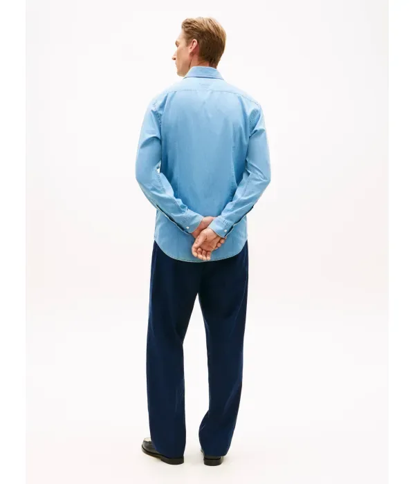 Джинсовая рубашка slim fit Tommy Hilfiger, синий — фото 3