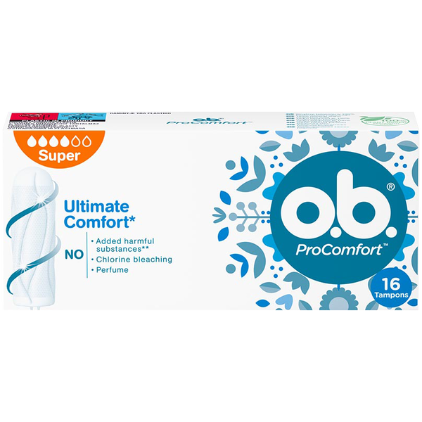 

Супергигиеничные тампоны, 16 шт./1 упаковка. O.B. Procomfort