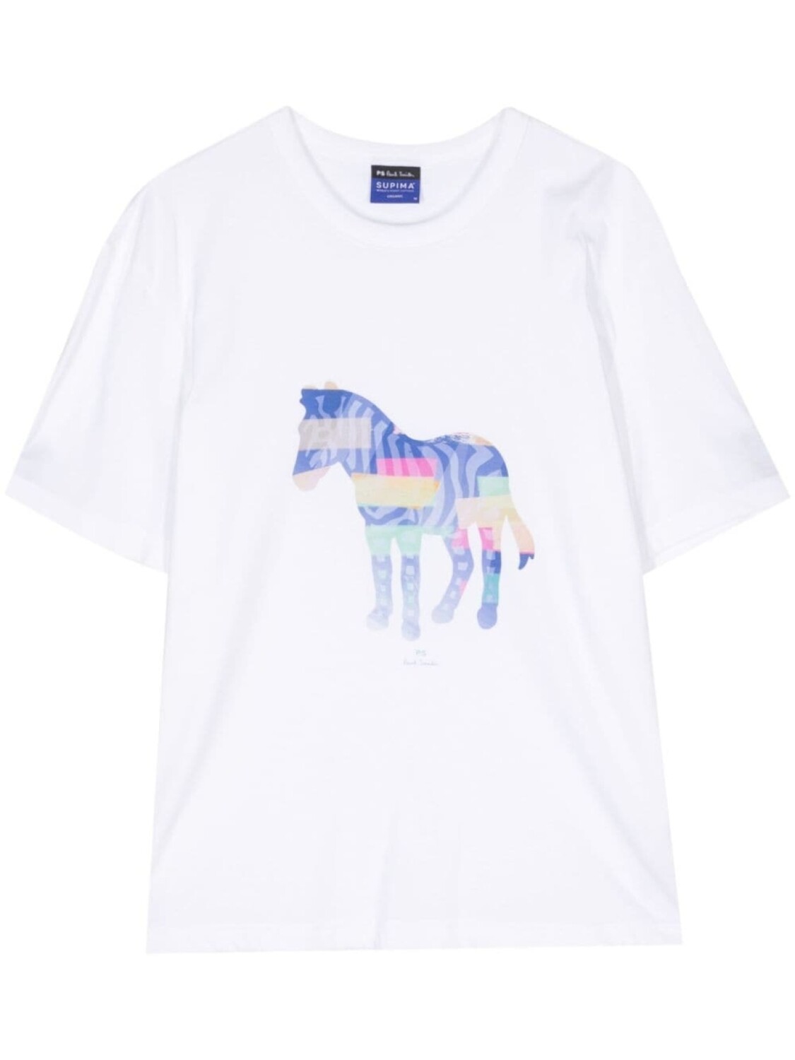 

PS Paul Smith футболка с зебровым принтом, белый