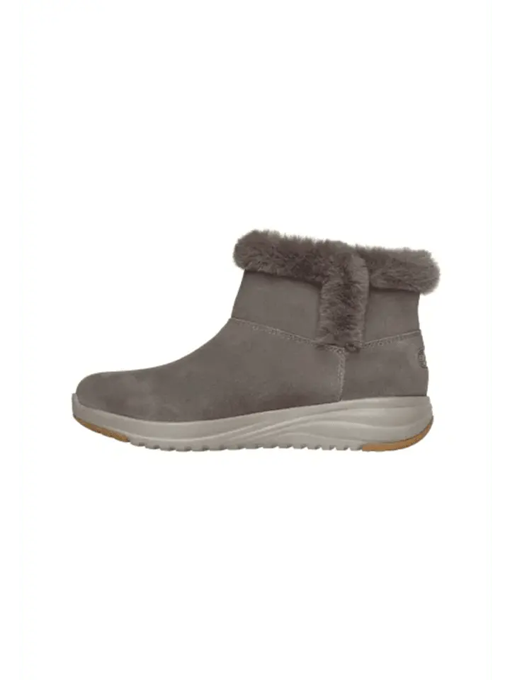 Ботинки женские Skechers из овчины, серый — фото 3