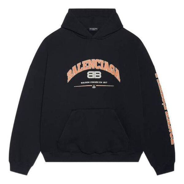 

Толстовка maison hoodie wide fit 'black' Balenciaga, черный