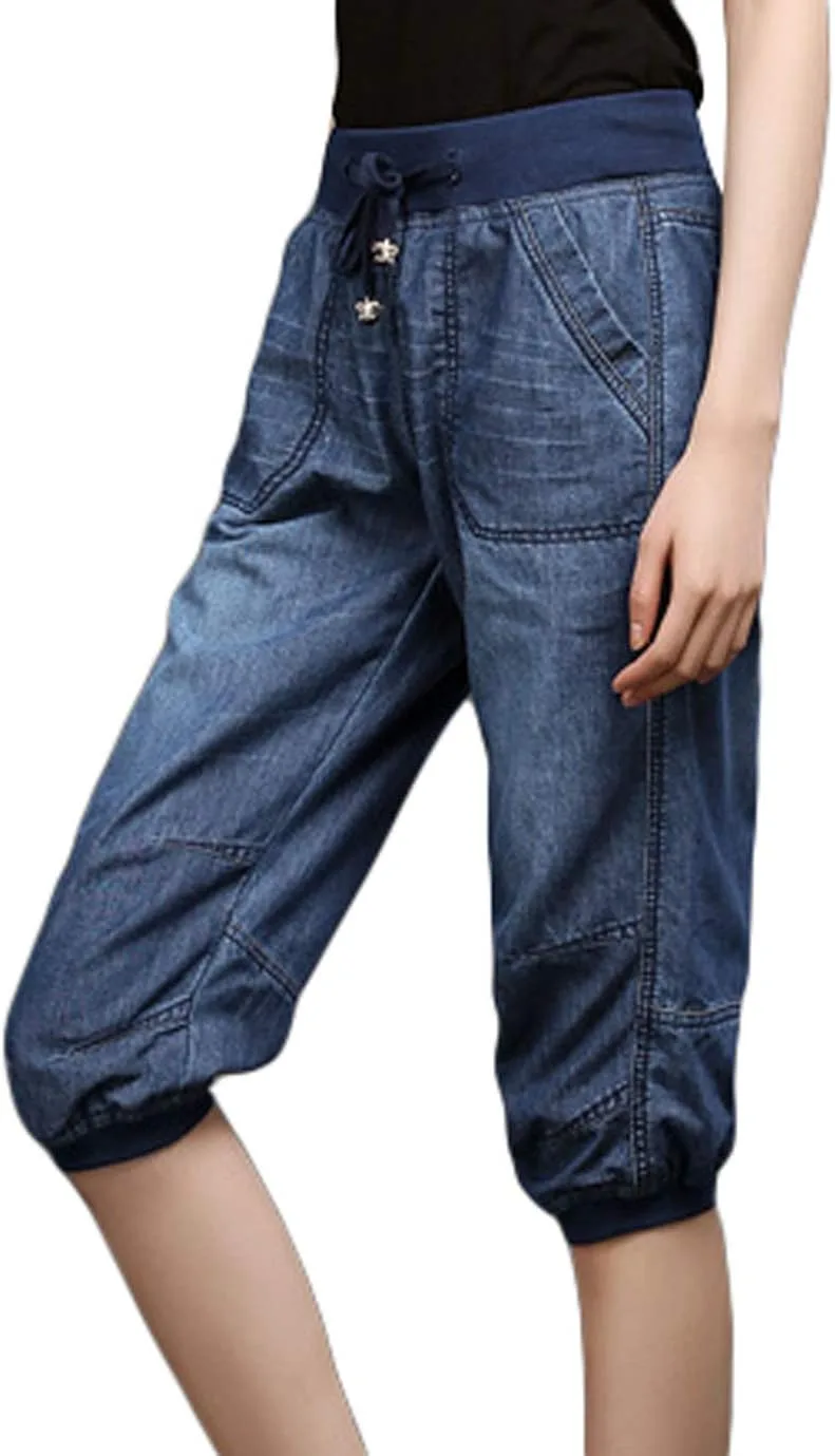 

Женские шорты деним с завязкой на талии GGUHHU