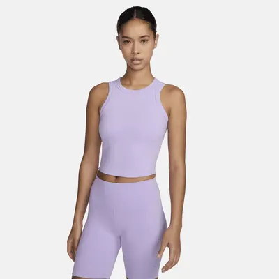 

Футболка Nike One Fitted, цвет Lilac Bloom/Black