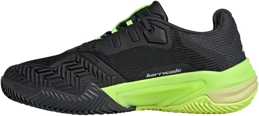Кроссовки теннисные adidas Barricade 13, Black/Zero Metallic/Lucid Lemon — фото 3