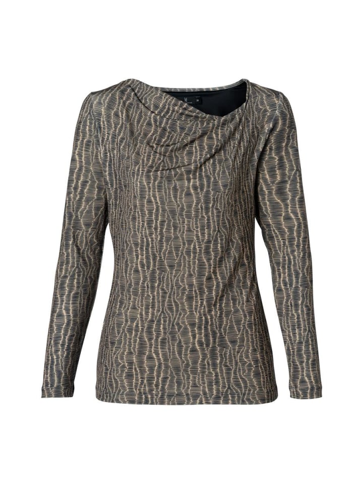 

Лонгслив Mart Visser, цвет caitlin print top schwarz/taupe
