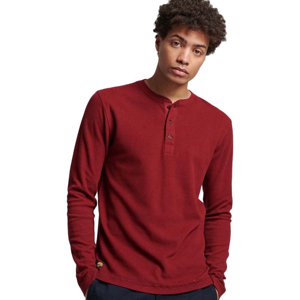 

Футболка Superdry Waffle Henley, красный