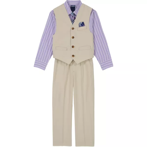 

Мальчиковый комплект из 4 предметов: жилет, рубашка, брюки и галстук Oxford для возраста 4-12 лет Izod, фиолетовый