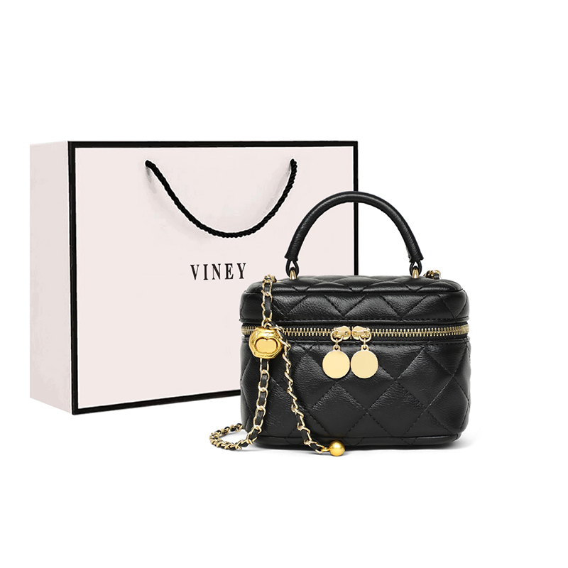 

VINEY Кожаная сумка через плечо, Black