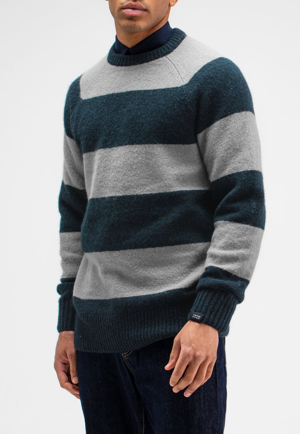 

Джемпер EDMUND STRIPE CREW Butcher of Blue, синий