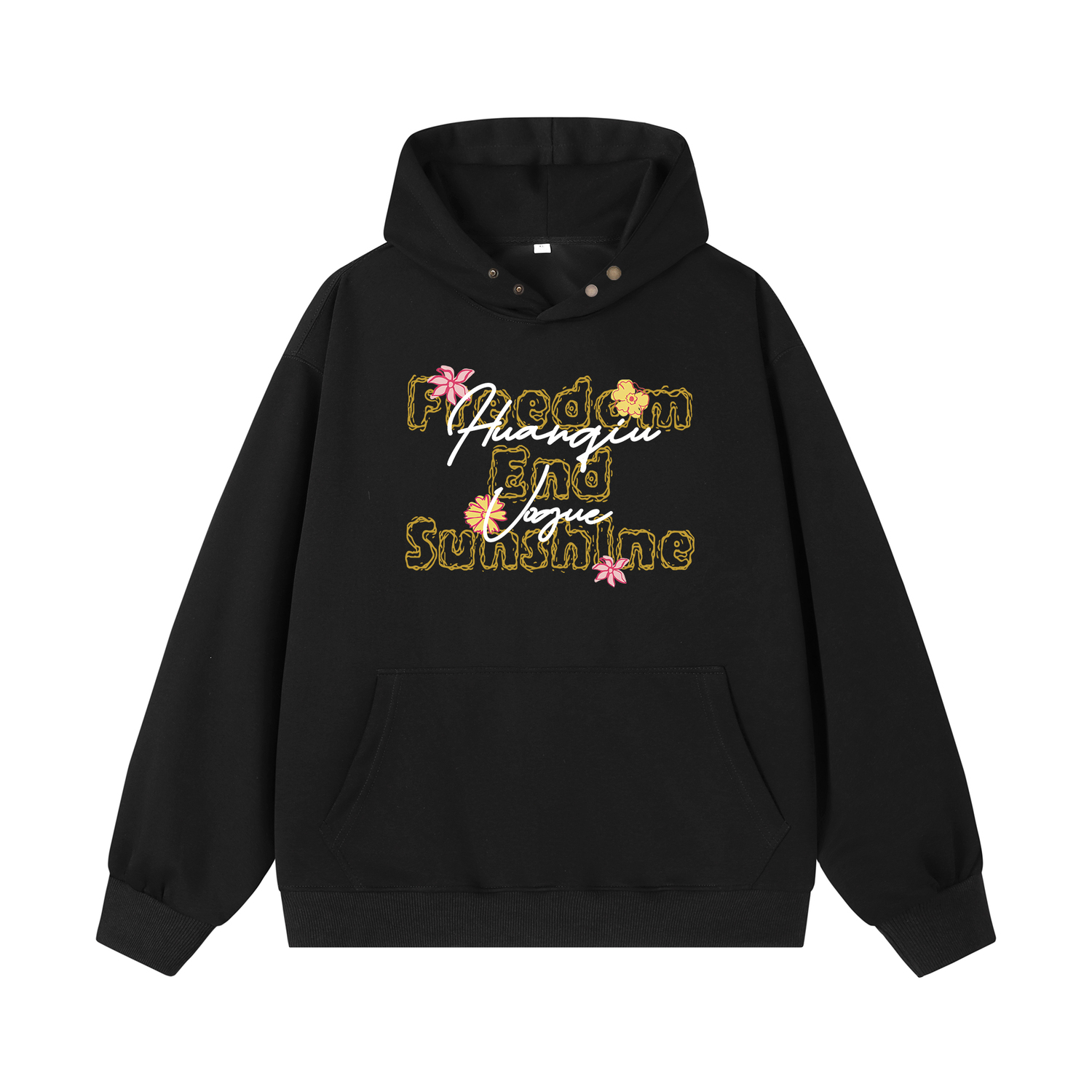 

Толстовка Unisex Hooded Moderate Heavyweight HUANQIU, черный (fleece-lined)