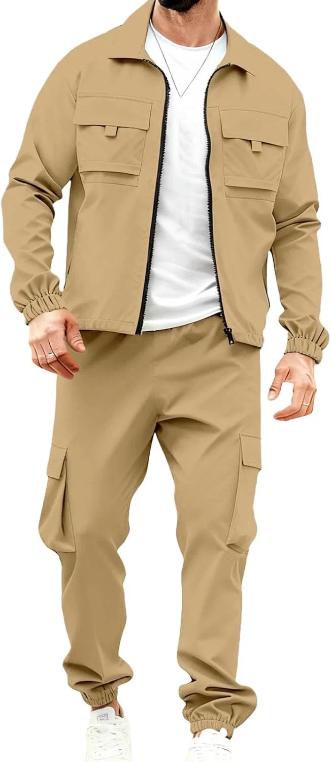 Спортивный костюм из 2 предметов, куртка и брюки, Ripstop Cotton, Khaki