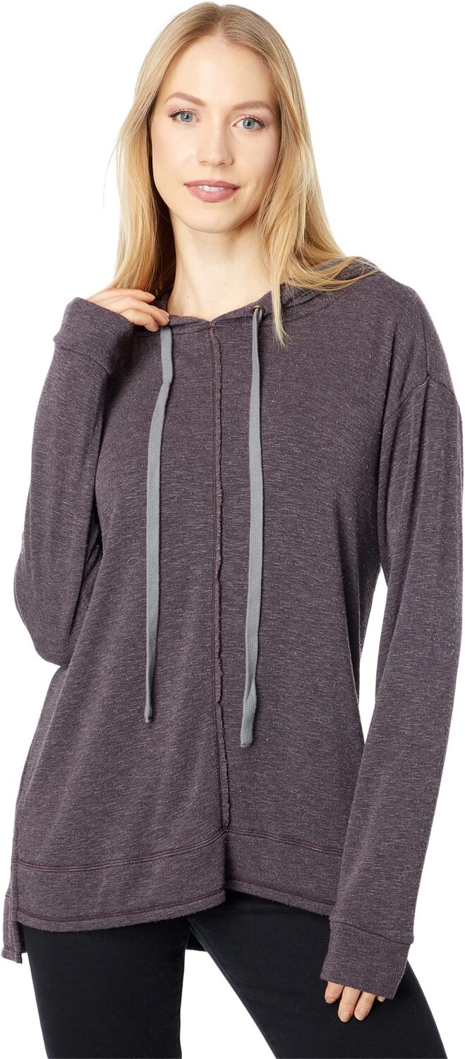 

Толстовка Mod-o-doc Soft Slubby Terrycloth Long Sleeve Slim Hooded Tunic, цвет Pinot Plum